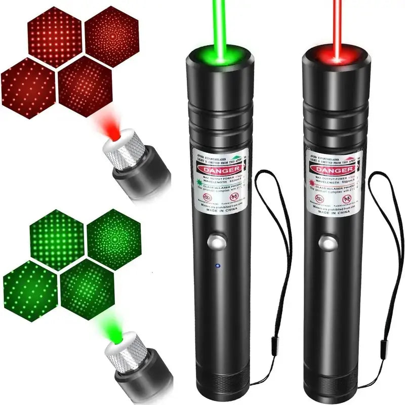 Rechargeable Green Laser Pointer and Line Light Flashlight for Presentations, Screen Displays, and Outdoor Use - Ideal for Office, Astronomy, Construction, and Pet Activities