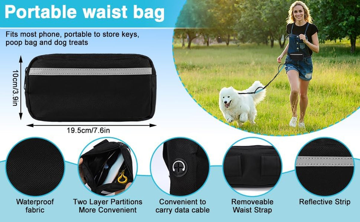 Professional Hands-Free Bungee Dog Leash for Large Breeds - Waist Leash for Comfortable Dog Walking