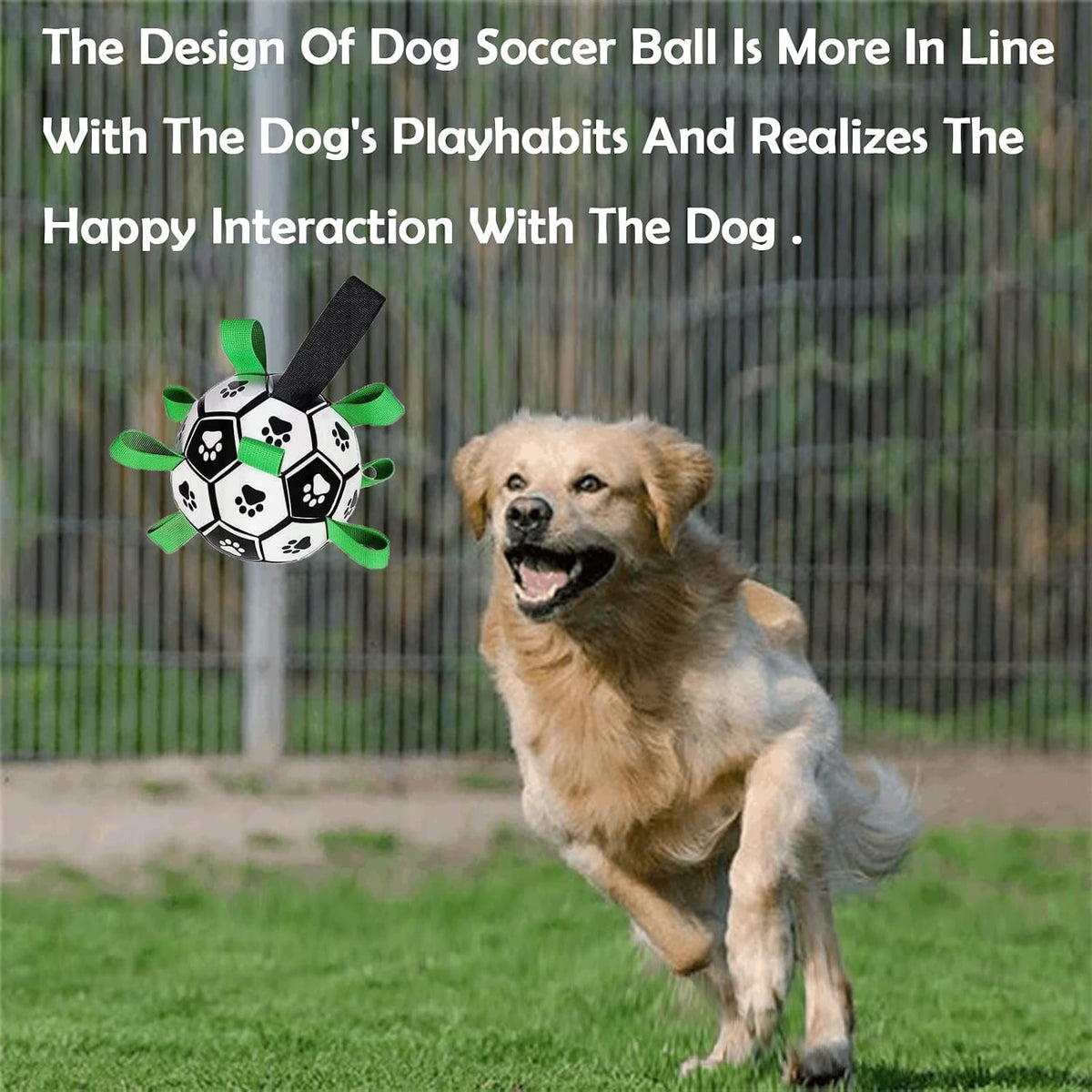 Durable Interactive Dog Soccer Ball for Tug of War - Ideal Water Toy and Birthday Gift for Small to Medium Dogs (6 Inch)