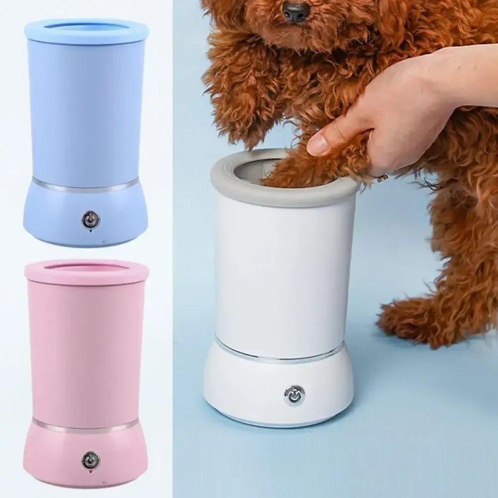 Electric Automatic Dog Paw Cleaner and Massager - USB Rechargeable Foot Washer for Small to Large Dogs