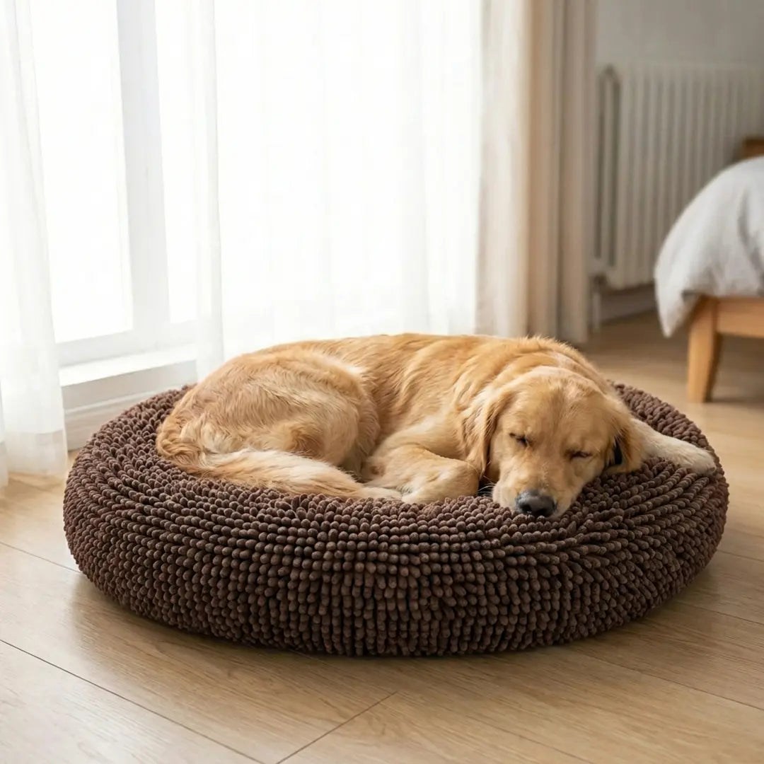 Muddy Mat Cloud K-9 Chenille Round Pet Bed