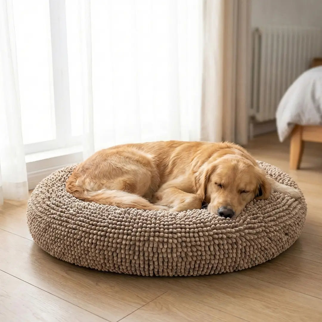 Muddy Mat Cloud K-9 Chenille Round Pet Bed