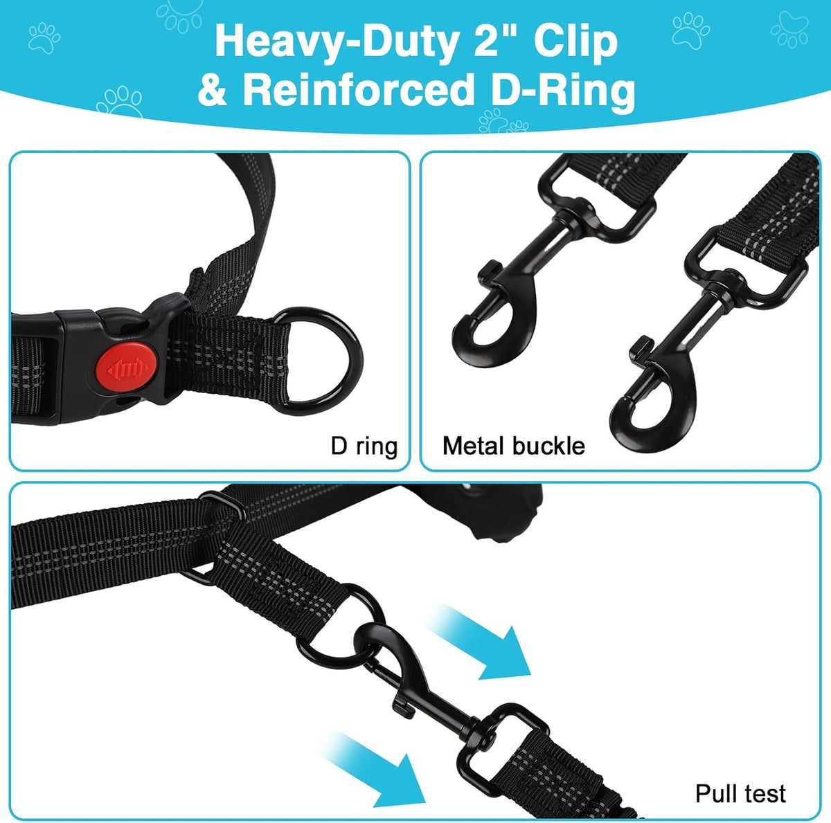 Professional Hands-Free Bungee Dog Leash for Large Breeds - Waist Leash for Comfortable Dog Walking