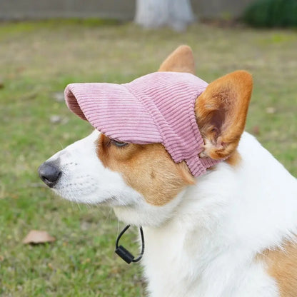Adjustable Breathable Dog Baseball Cap with Ear Holes - Parent-Child Pet Sun Hat for Hiking