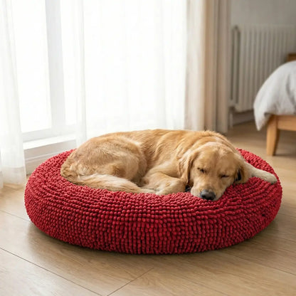 Muddy Mat Cloud K-9 Chenille Round Pet Bed