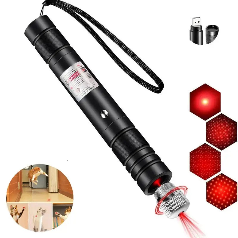 Rechargeable Green Laser Pointer and Line Light Flashlight for Presentations, Screen Displays, and Outdoor Use - Ideal for Office, Astronomy, Construction, and Pet Activities
