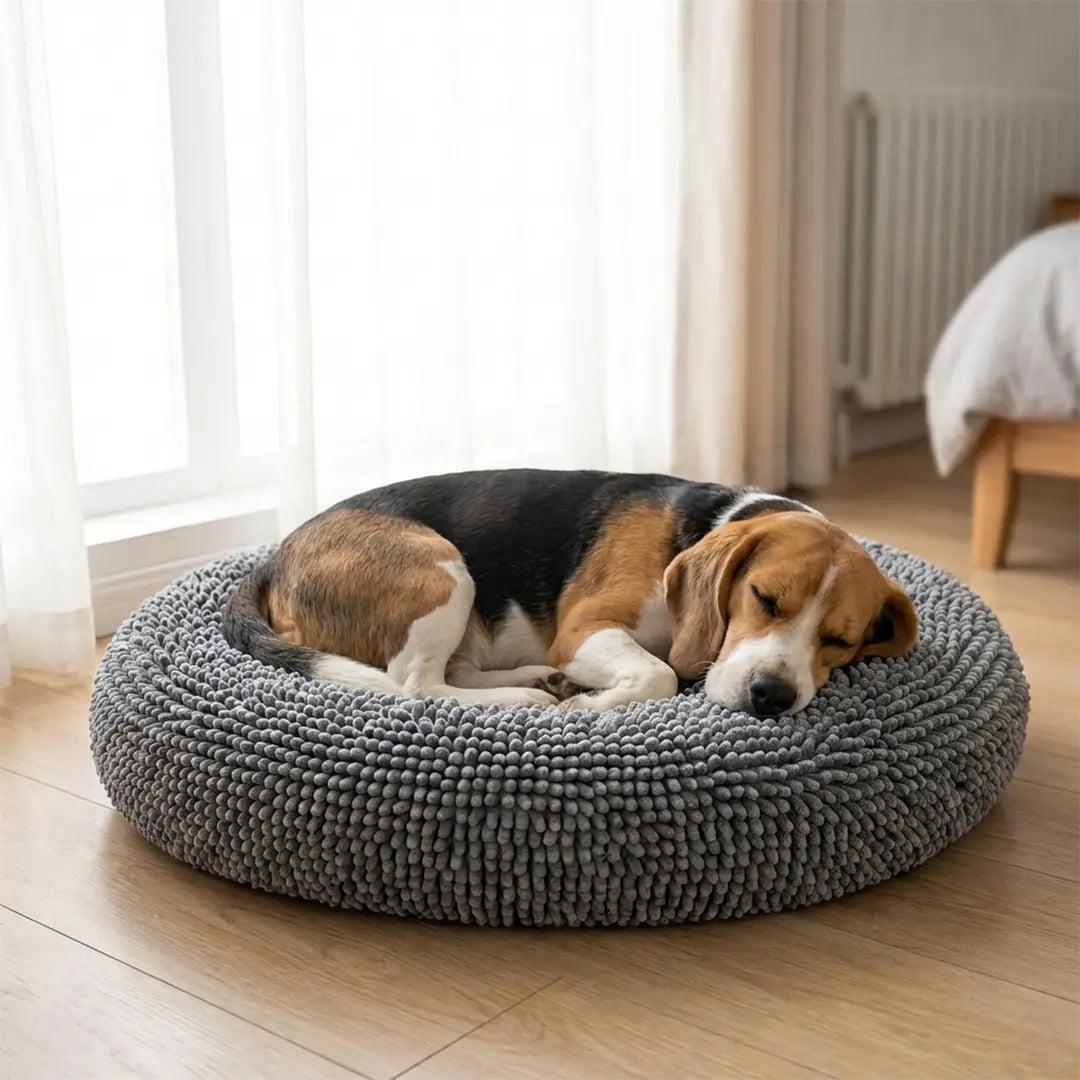 Muddy Mat Cloud K-9 Chenille Round Pet Bed