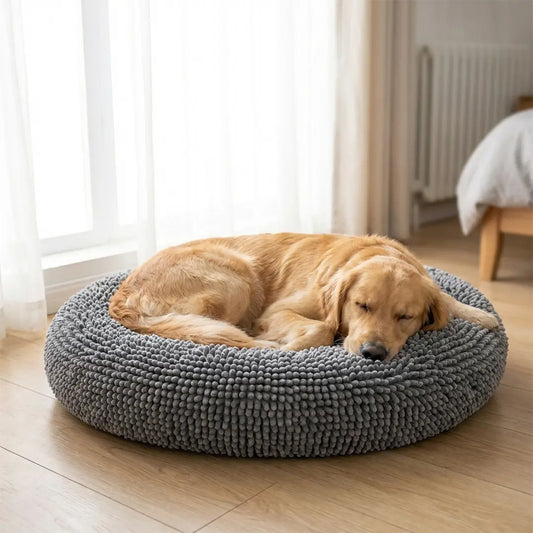 Muddy Mat Cloud K-9 Chenille Round Pet Bed
