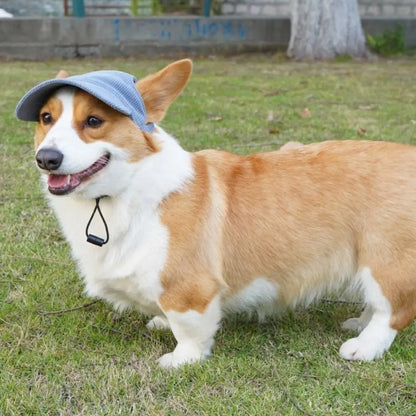 Adjustable Breathable Dog Baseball Cap with Ear Holes - Parent-Child Pet Sun Hat for Hiking