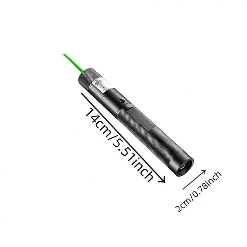 Rechargeable Green Laser Pointer and Line Light Flashlight for Presentations, Screen Displays, and Outdoor Use - Ideal for Office, Astronomy, Construction, and Pet Activities